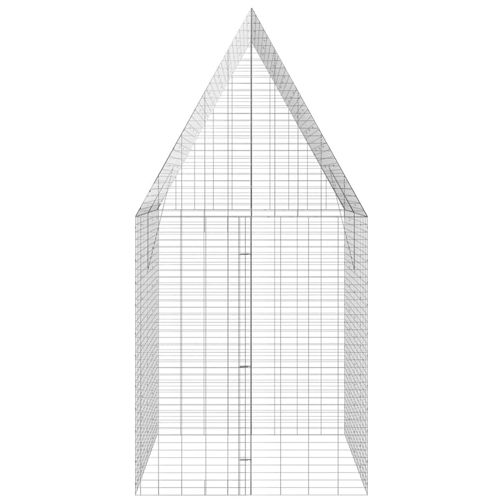 vidaXL Klatka dla królika Srebrny 200 x 100 x 210 cm