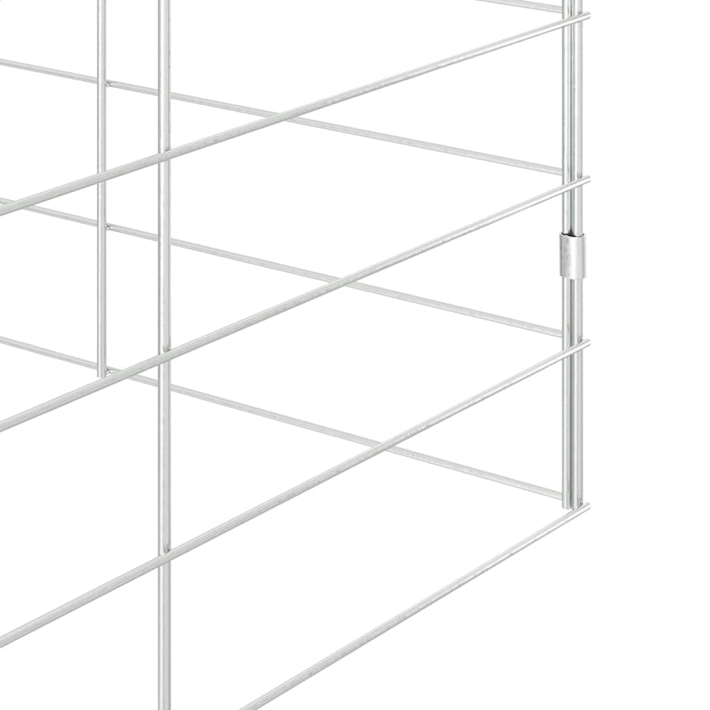 vidaXL Klatka dla królika Srebrny 300 x 100 x 210 cm