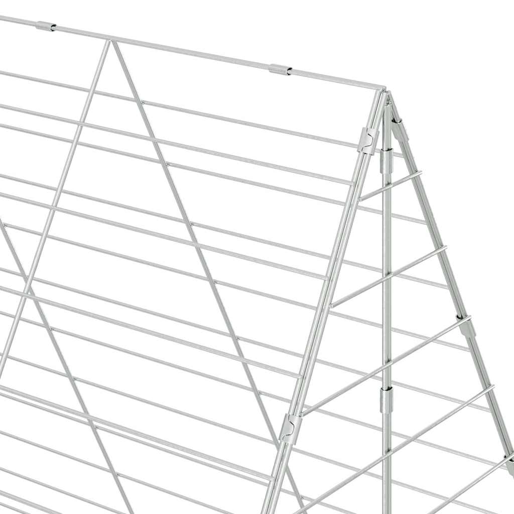 vidaXL Klatka dla królika Srebrny 300 x 100 x 210 cm