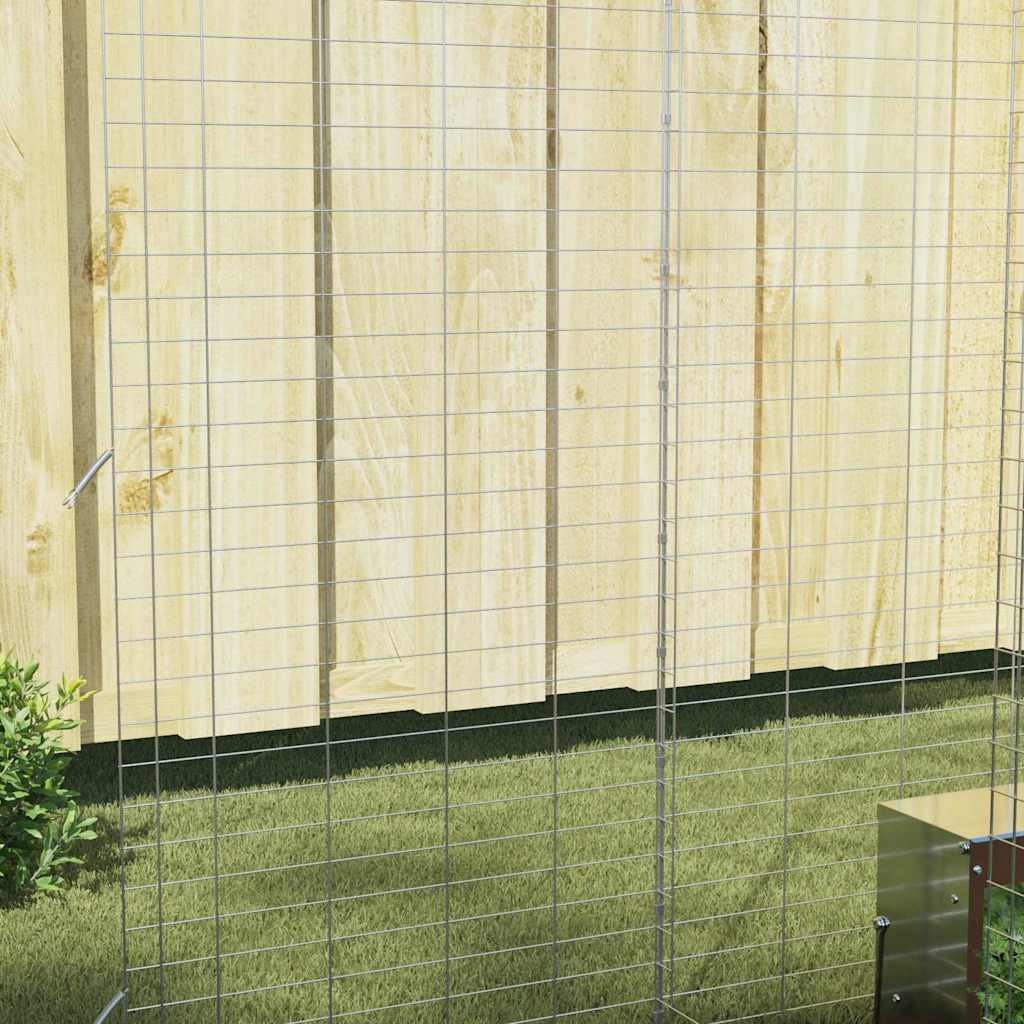 vidaXL Klatka dla królika Srebrny 300 x 100 x 210 cm