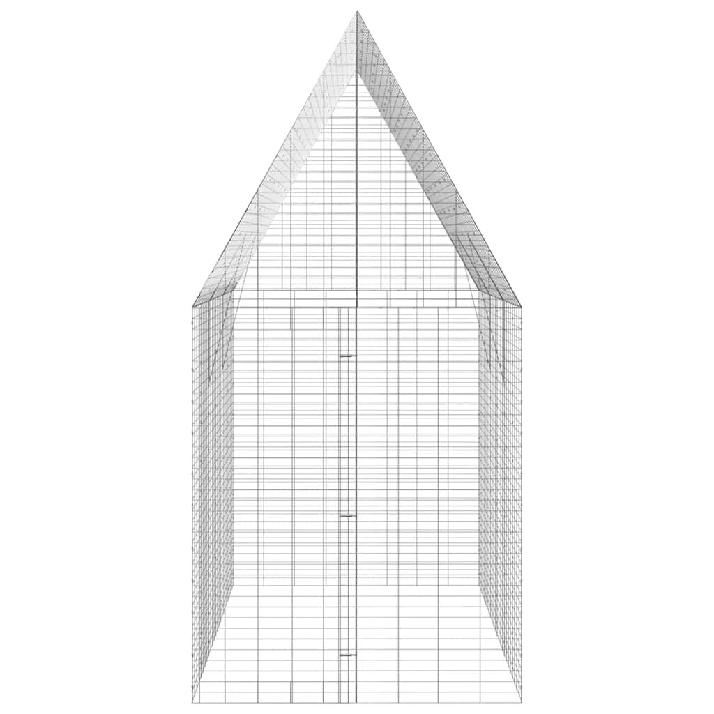 vidaXL Klatka dla królika Srebrny 300 x 100 x 210 cm