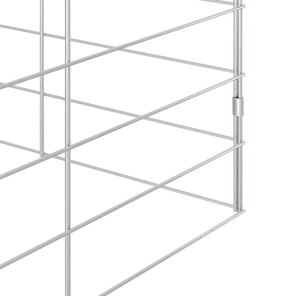 vidaXL Klatka dla królika Srebrny 400 x 100 x 210 cm
