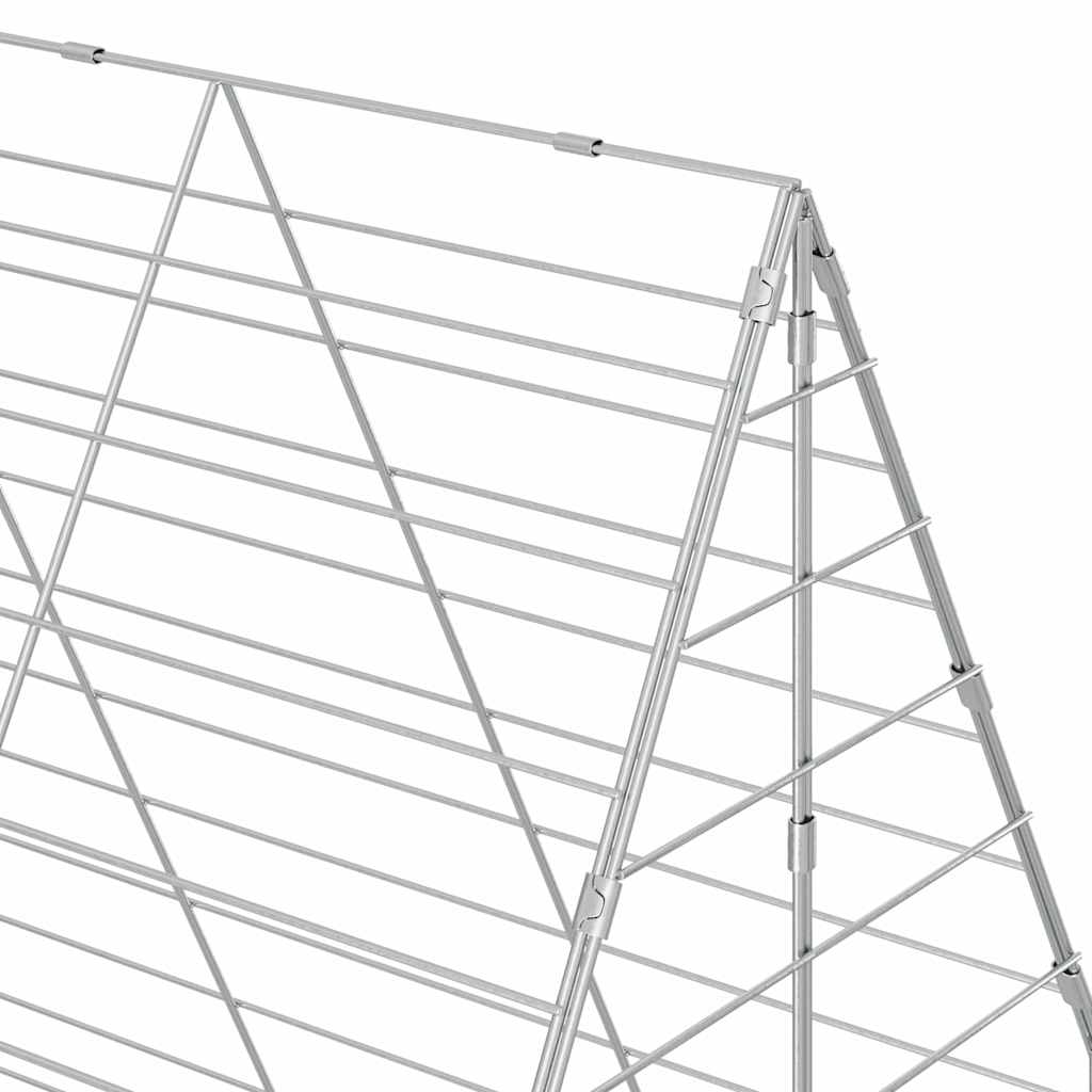 vidaXL Klatka dla królika Srebrny 400 x 100 x 210 cm
