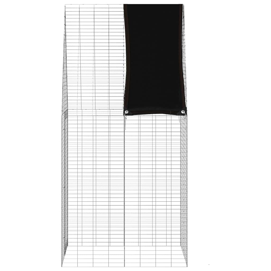 vidaXL Klatka dla królika Srebrny 100 x 100 x 210 cm