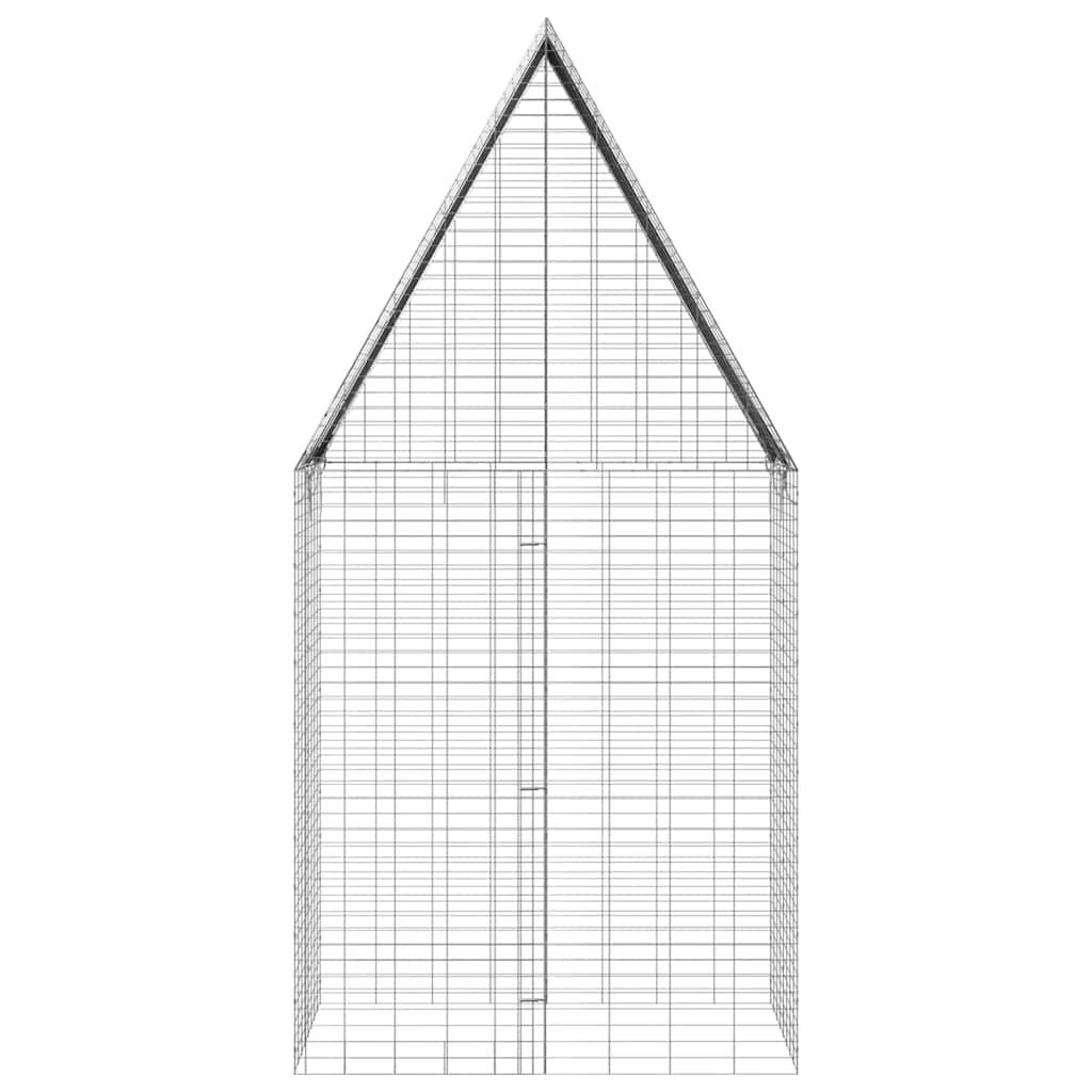 vidaXL Klatka dla królika Srebrny 100 x 100 x 210 cm