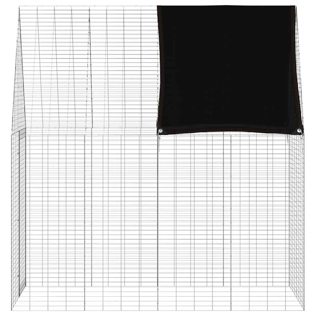 vidaXL Klatka dla królika Srebrny 200 x 100 x 210 cm