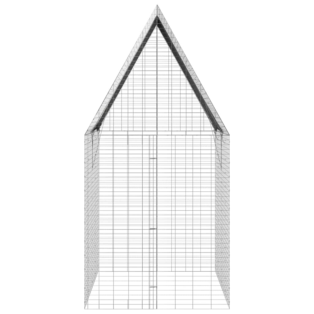vidaXL Klatka dla królika Srebrny 200 x 100 x 210 cm