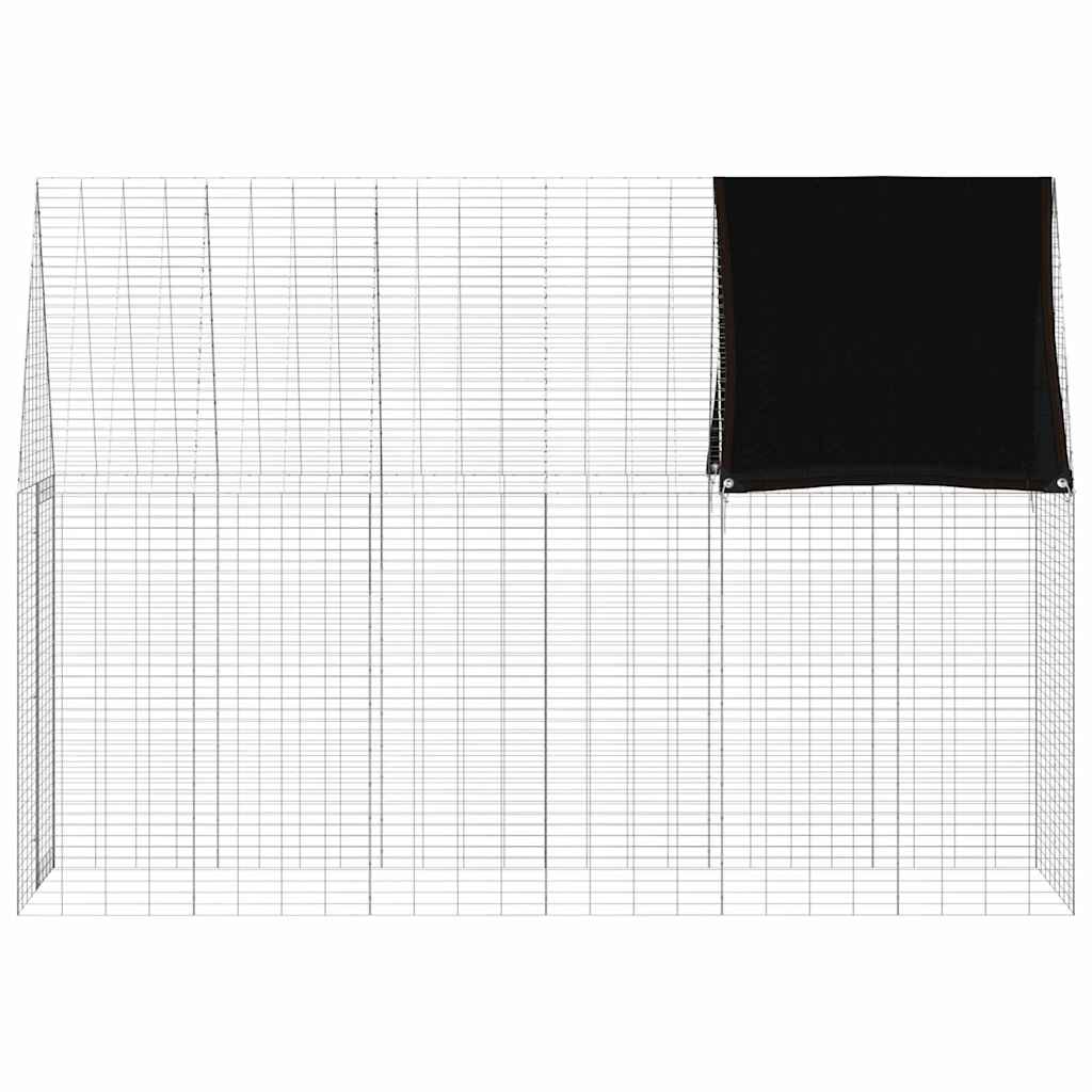 vidaXL Klatka dla królika Srebrny 300 x 100 x 210 cm