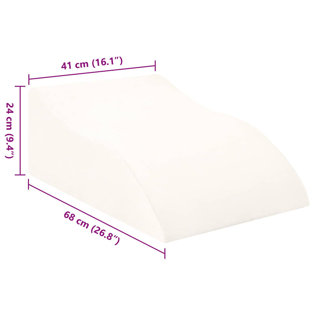 vidaXL Poduszka na nogi Biały 68 x 41 x 24 cm Pianka PU