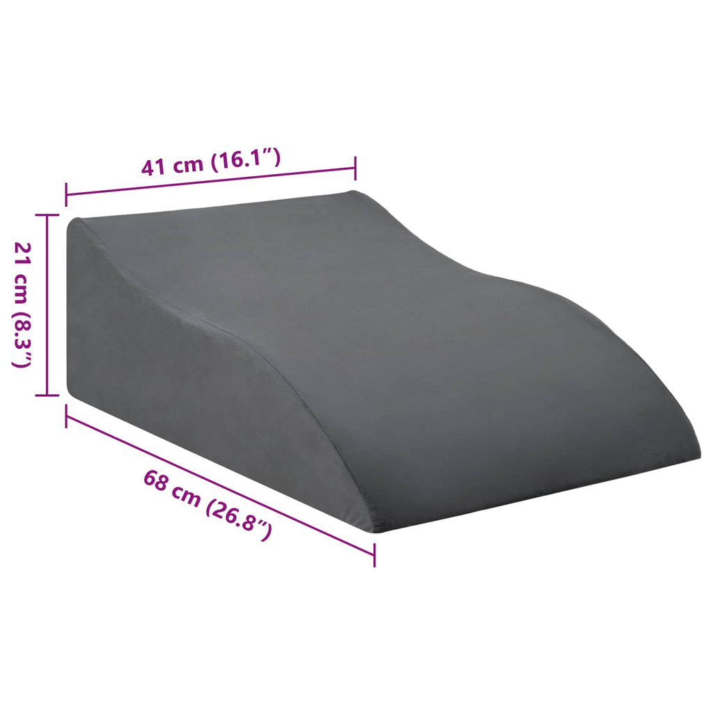 vidaXL Poduszka na nogi Szary 68 x 41 x 21 cm Pianka PU