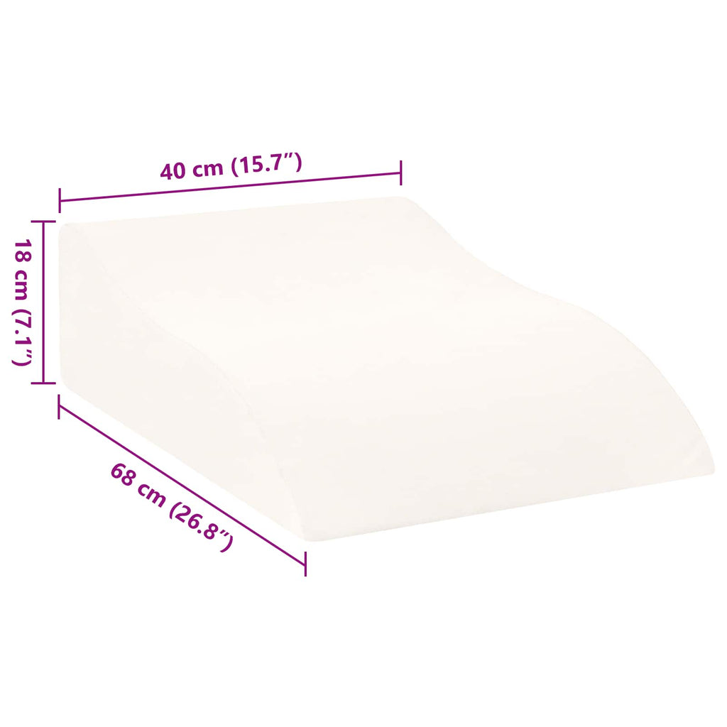 vidaXL Poduszka na nogi Biały 68 x 40 x 18 cm Pianka PU