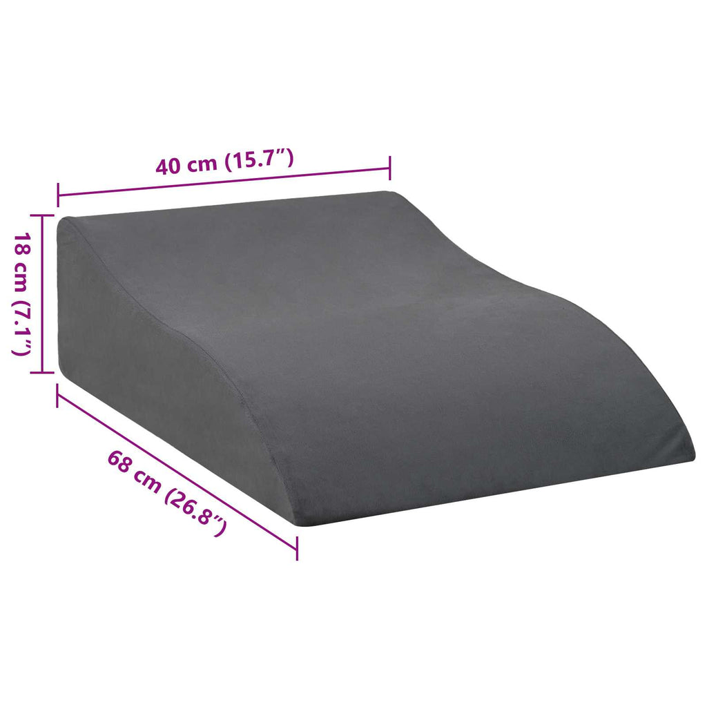 vidaXL Poduszka na nogi Szary 68 x 40 x 18 cm Pianka PU