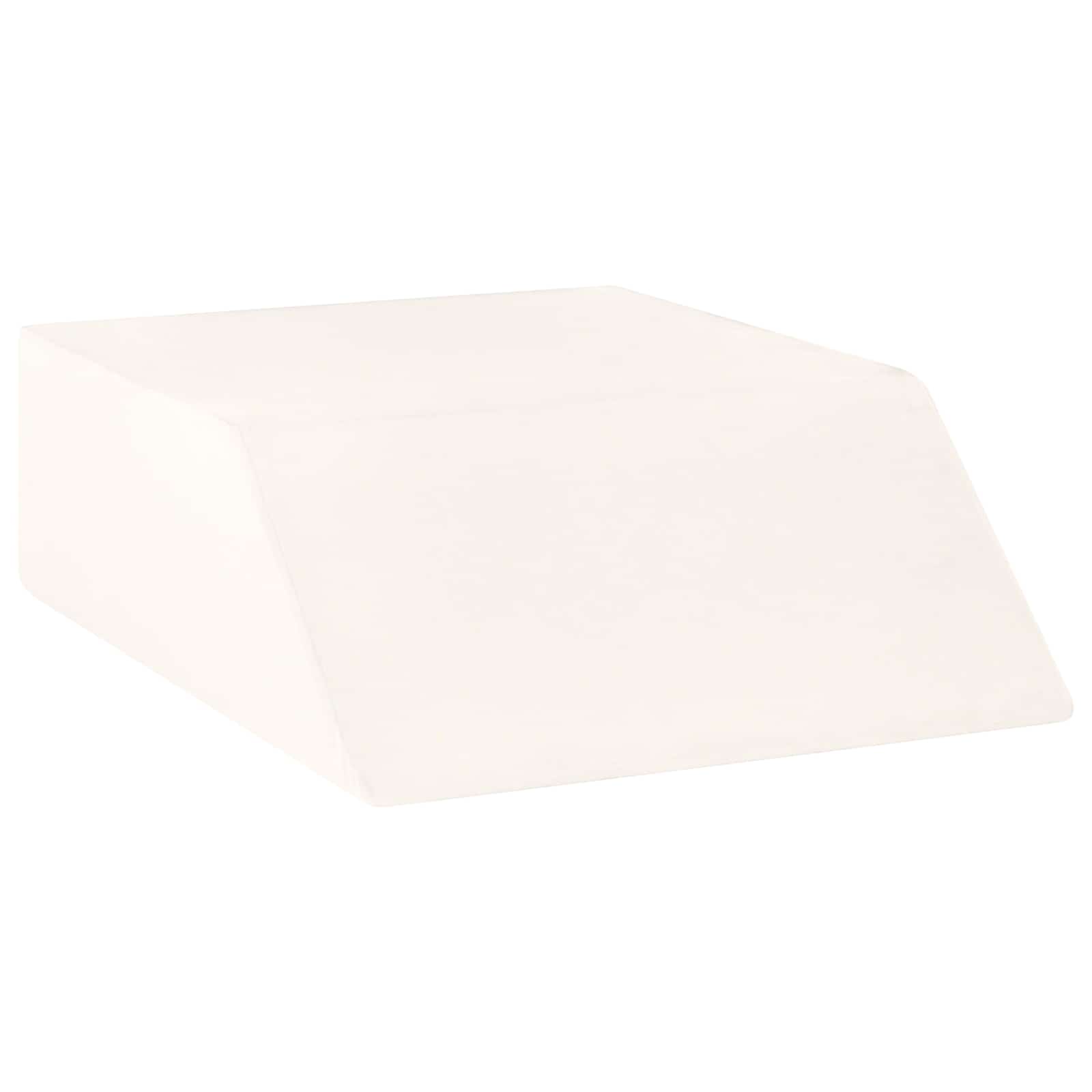 vidaXL Poduszka na nogi Gładki Biały 63 x 52 x 19,5 cm Pianka PU