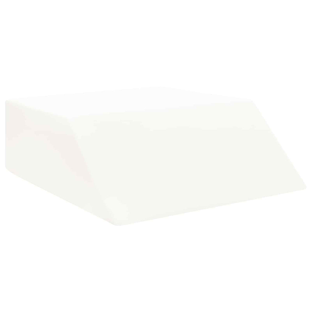 vidaXL Poduszka na nogi Gładki Biały 63 x 52 x 19,5 cm Pianka PU