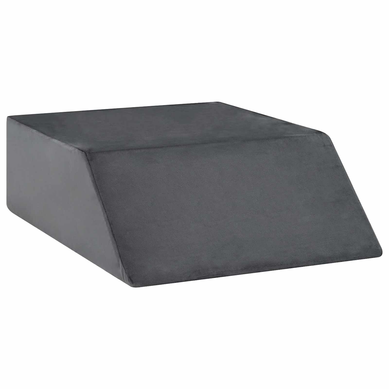 vidaXL Poduszka na nogi Gładki Szary 63 x 52 x 19 cm Pianka PU