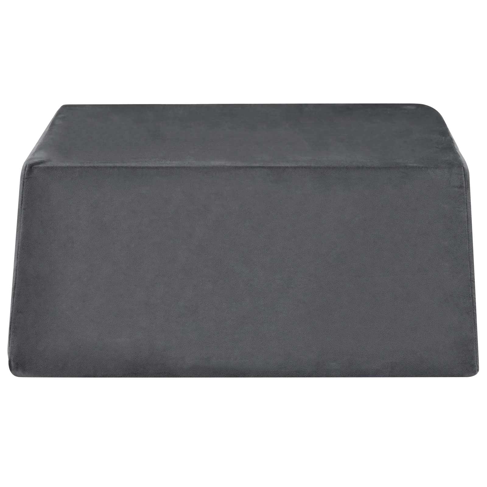 vidaXL Poduszka na nogi Gładki Szary 63 x 52 x 19 cm Pianka PU