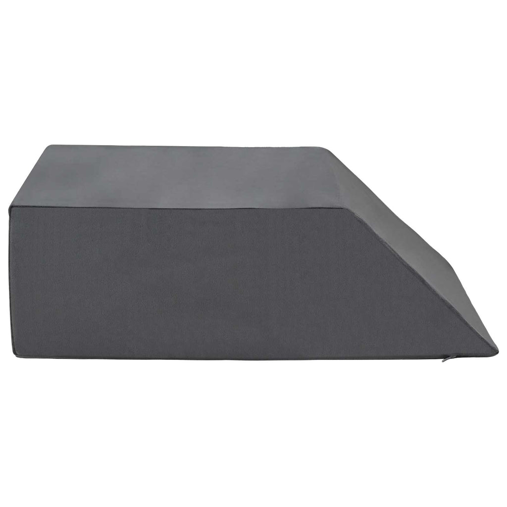 vidaXL Poduszka na nogi Gładki Szary 63 x 52 x 19 cm Pianka PU