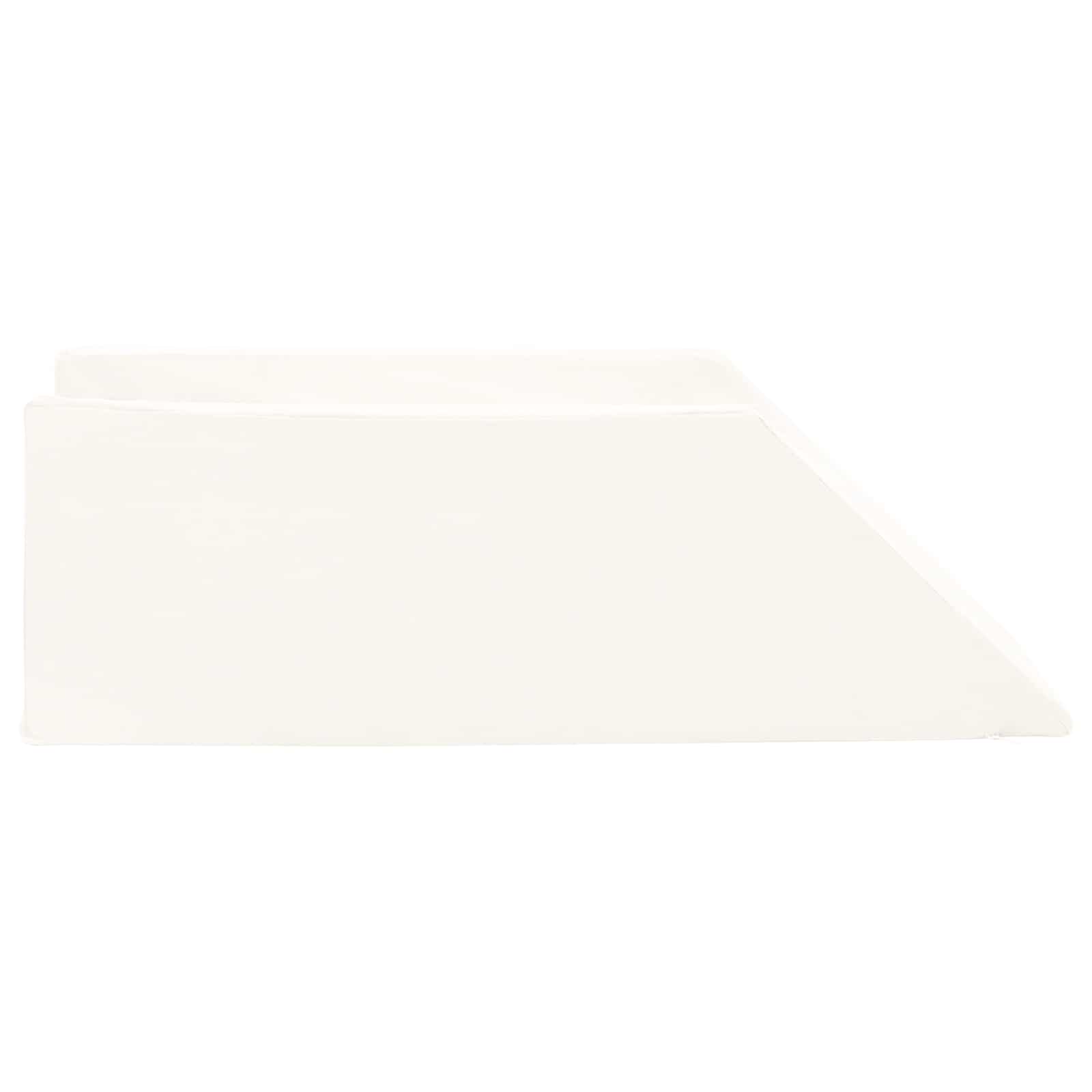 vidaXL Poduszka na nogi Gładki Biały 68 x 25 x 21,5 cm Pianka PU