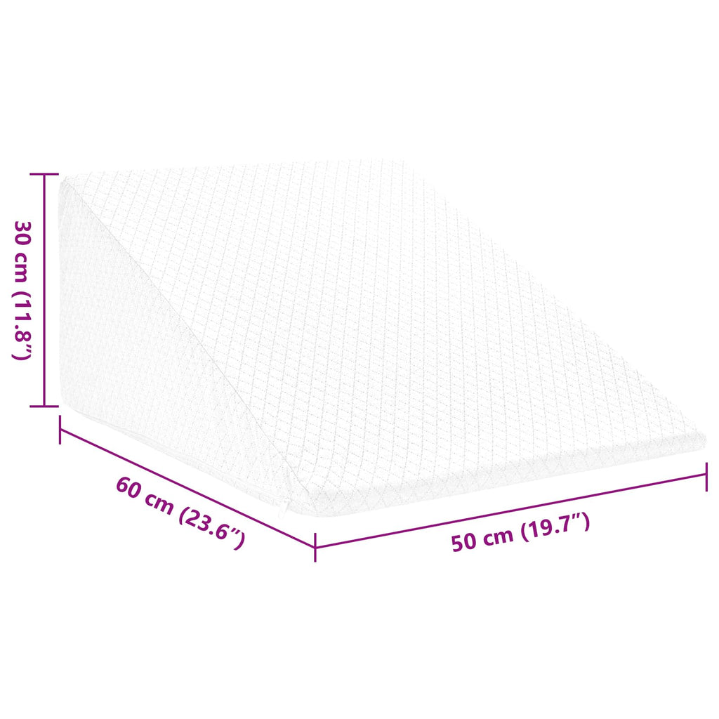vidaXL Poduszka na nogi Gładki Biały 60 x 50 x 30 cm Pianka z pamięcią