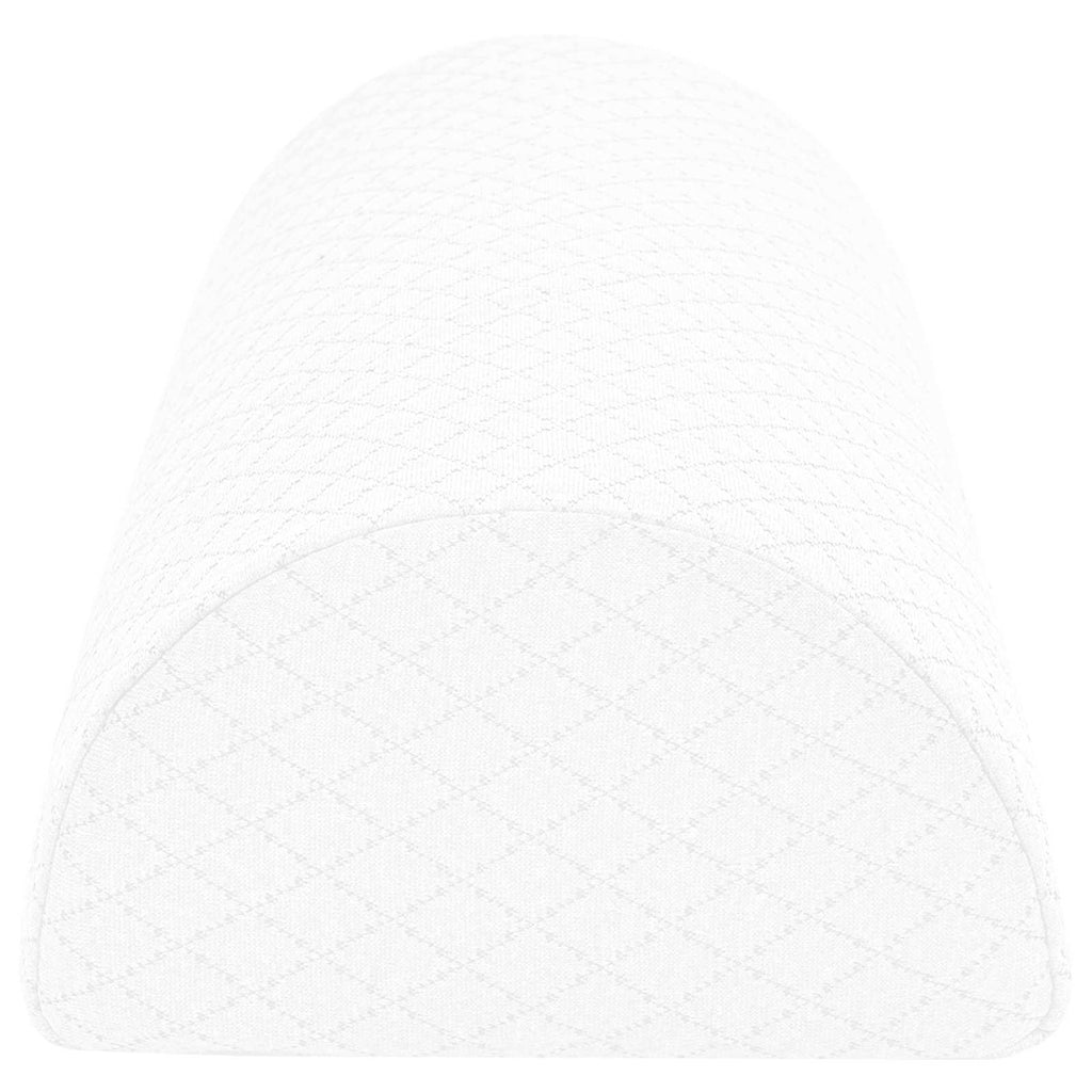 vidaXL Poduszka na nogi Gładki Biały 52 x 20 x 12 cm Pianka z pamięcią