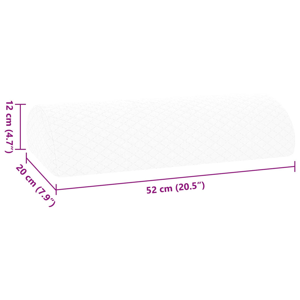vidaXL Poduszka na nogi Gładki Biały 52 x 20 x 12 cm Pianka z pamięcią
