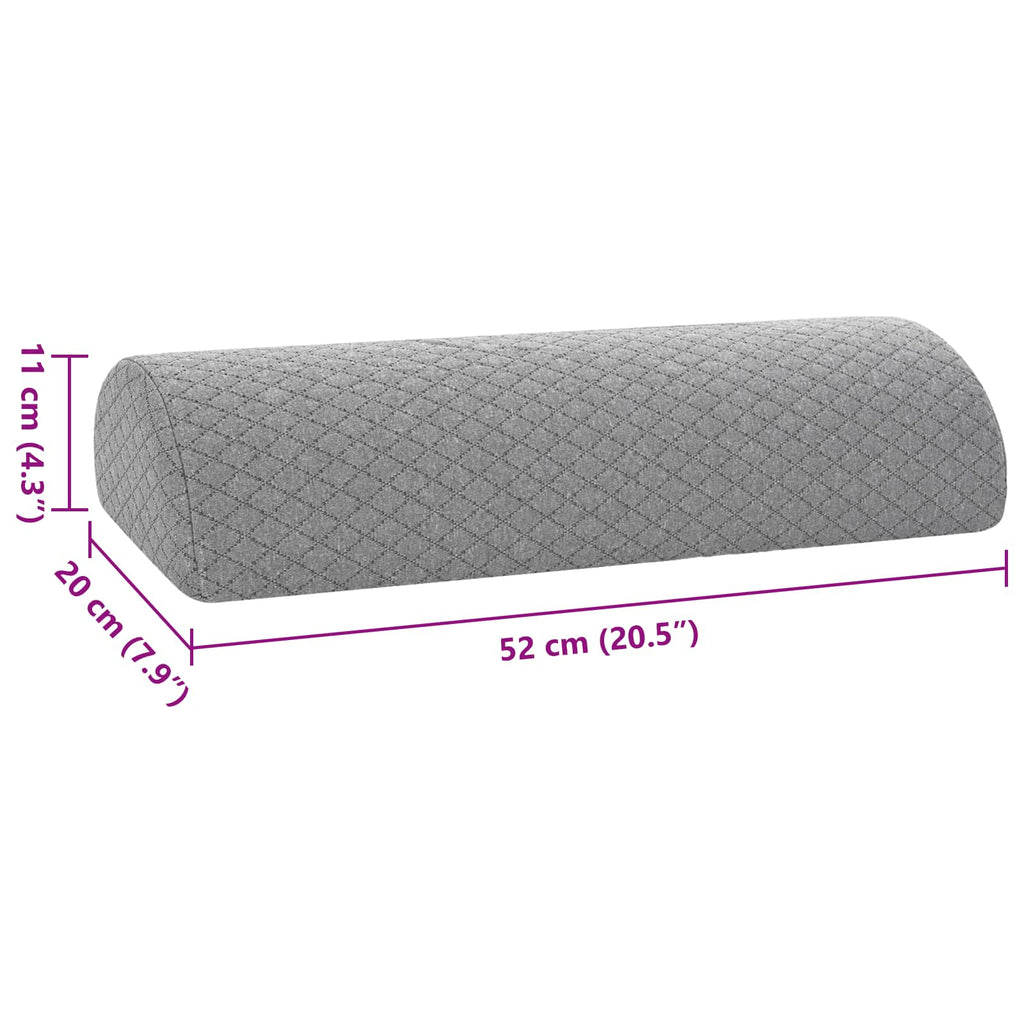 vidaXL Poduszka na nogi Szary 52 x 20 x 11 cm Pianka z pamięcią