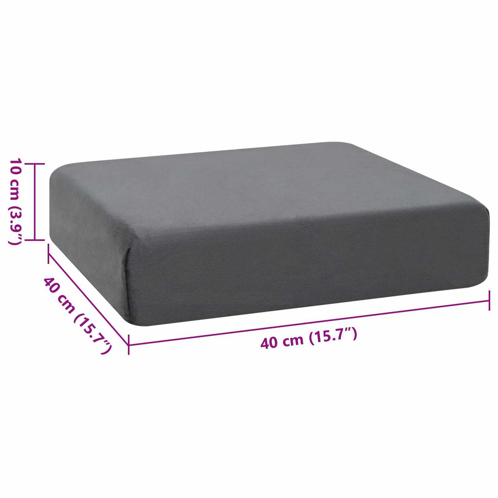vidaXL Poduszka na siedzisko 40 x 40 x 10 cm Pianka PU Szary