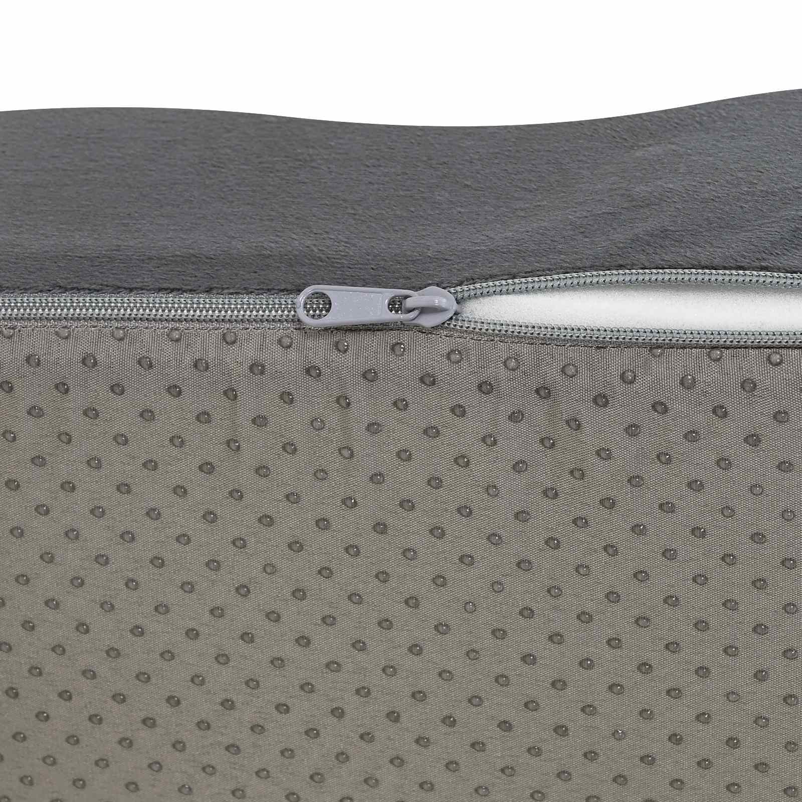vidaXL Poduszka na siedzisko Gładki Szary 40 x 40 x 13 cm Pianka PU