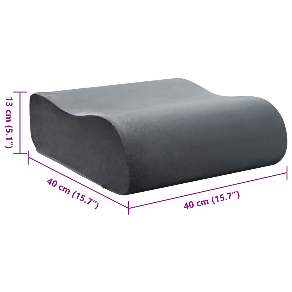 vidaXL Poduszka na siedzisko Gładki Szary 40 x 40 x 13 cm Pianka PU