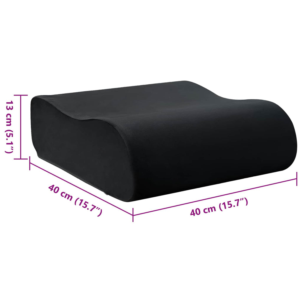 vidaXL Poduszka na siedzisko Gładki Czarny 40 x 40 x 13 cm Pianka PU