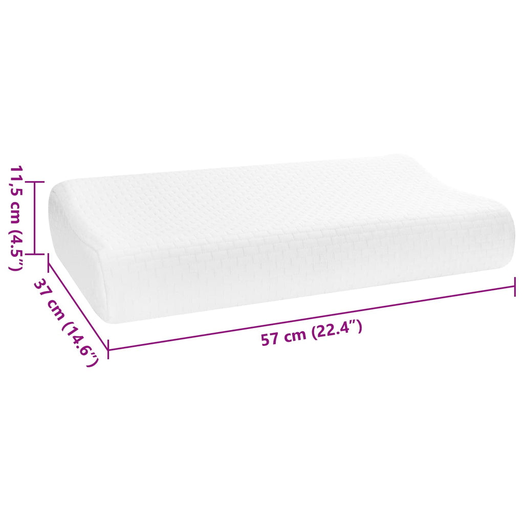vidaXL Poduszka do spania Biały 57 x 37 x 11,5 cm Pianka z pamięcią