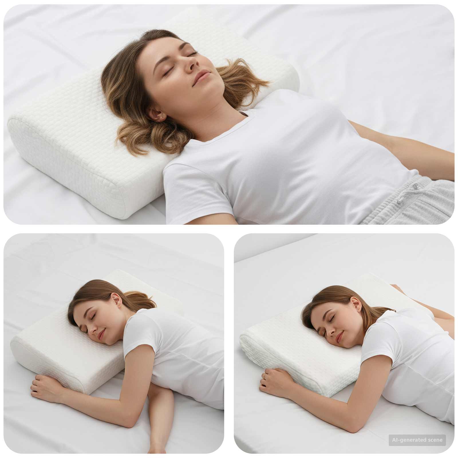 vidaXL Poduszka do spania Biały 80 x 40 x 12,5 cm Pianka z pamięcią