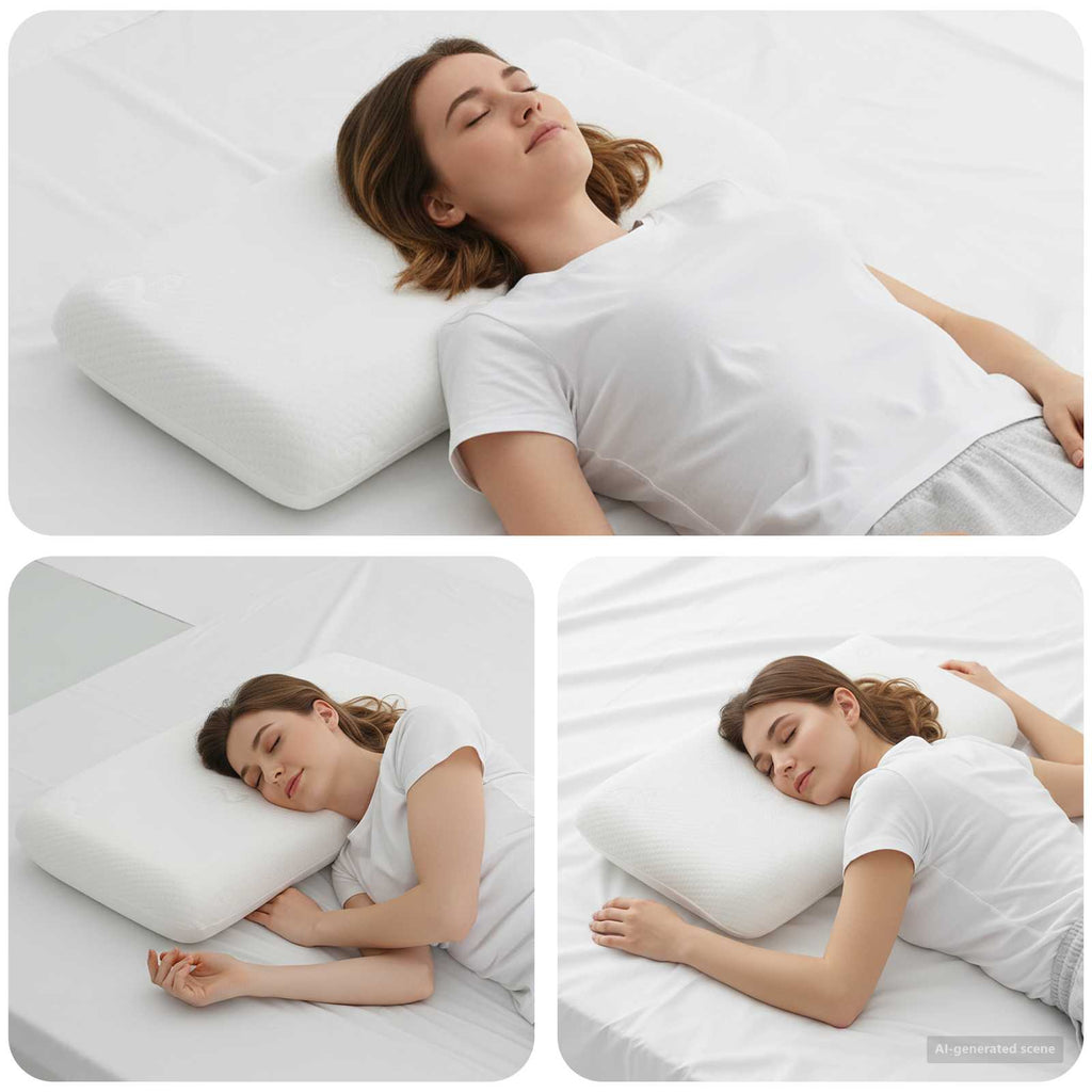 vidaXL Poduszka do spania Biały 74 x 39 x 13 cm Pianka z pamięcią