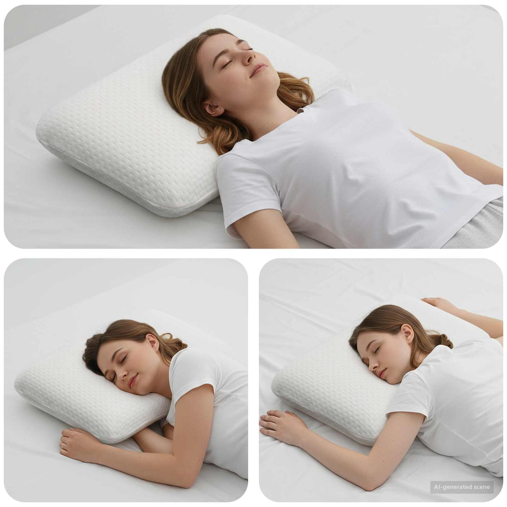 vidaXL Poduszka do spania Biały 74 x 39 x 13 cm Pianka z pamięcią