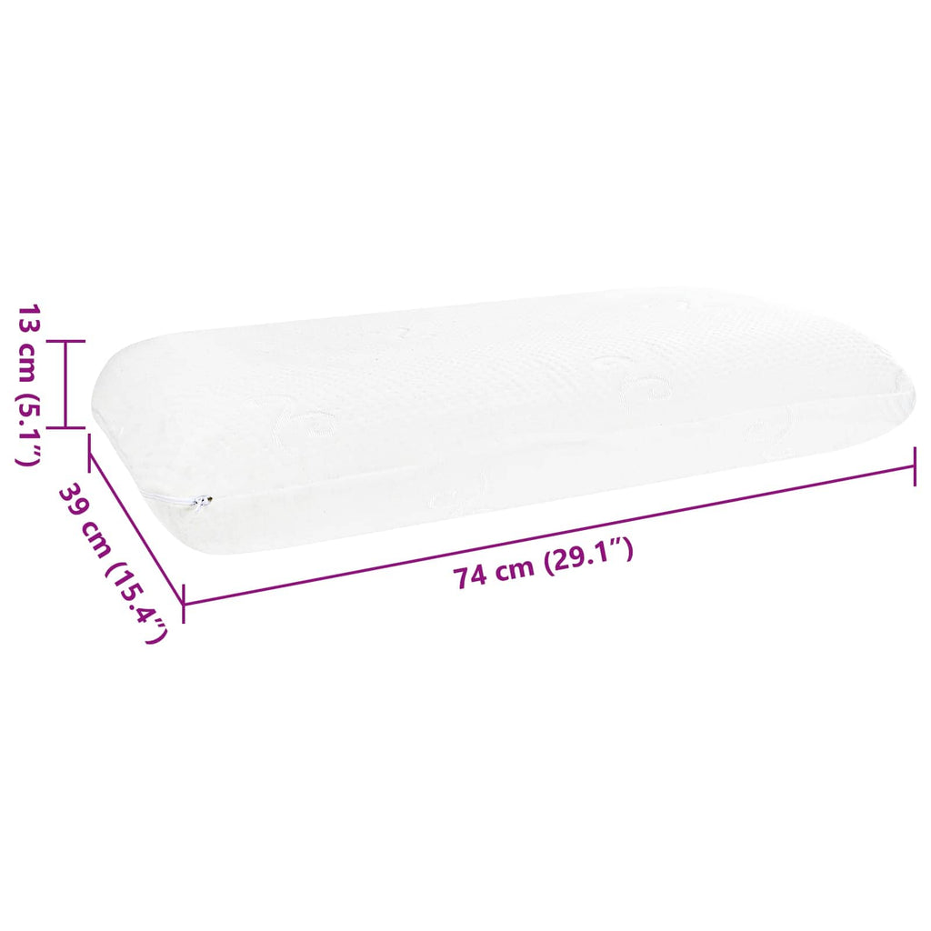 vidaXL Poduszka do spania Gładki Biały 74 x 39 x 13 cm