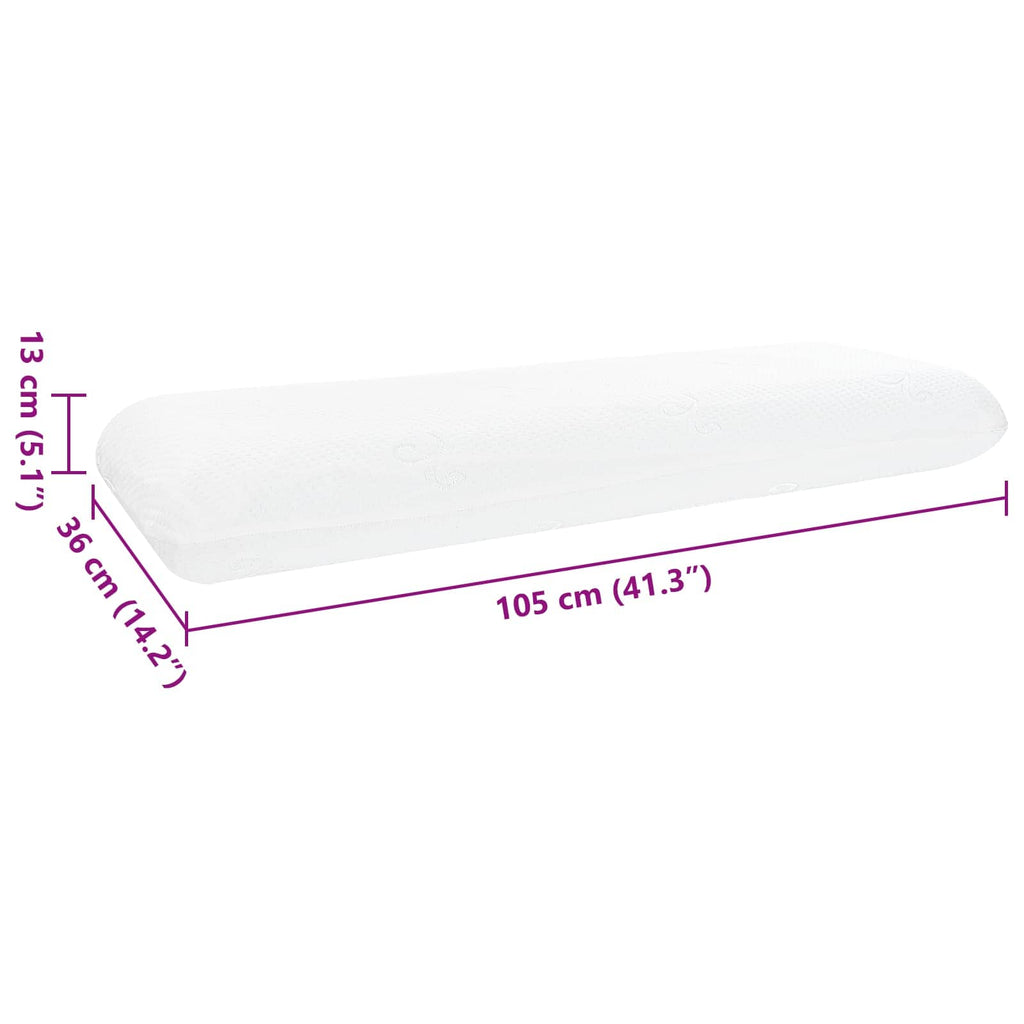 vidaXL Poduszka do spania Gładki Biały 105 x 36 x 13 cm