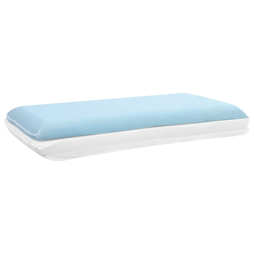 vidaXL Poduszka do spania Gładki Biały 70 x 35 x 10 cm Pianka żelowa