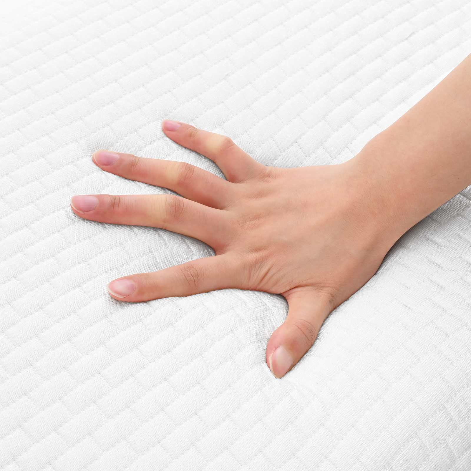 vidaXL Poduszka do spania Gładki Biały 80 x 35 x 10 cm Pianka żelowa