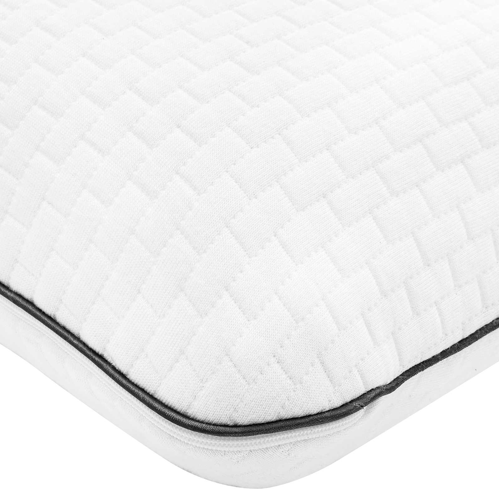 vidaXL Poduszka do spania Gładki Biały 60 x 40 x 10 cm Pianka żelowa