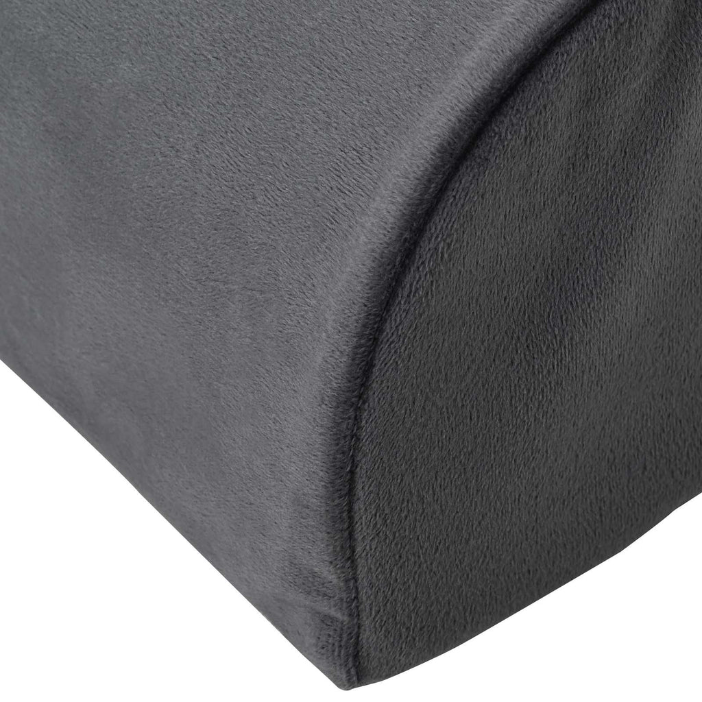 vidaXL Poduszka na podnóżek Gładki Szary 42 x 18 x 13 cm Pianka PU