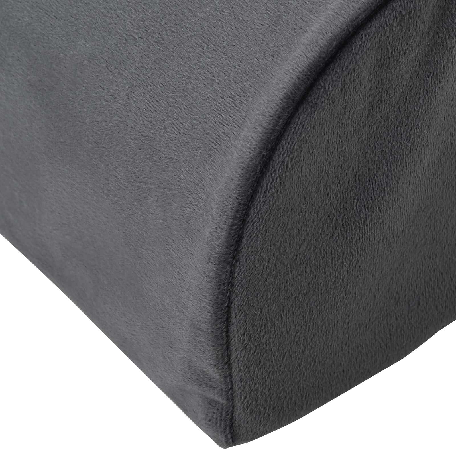vidaXL Poduszka na podnóżek Gładki Szary 42 x 18 x 13 cm Pianka PU