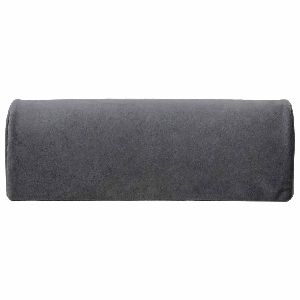 vidaXL Poduszka na podnóżek Gładki Szary 42 x 18 x 13 cm Pianka PU