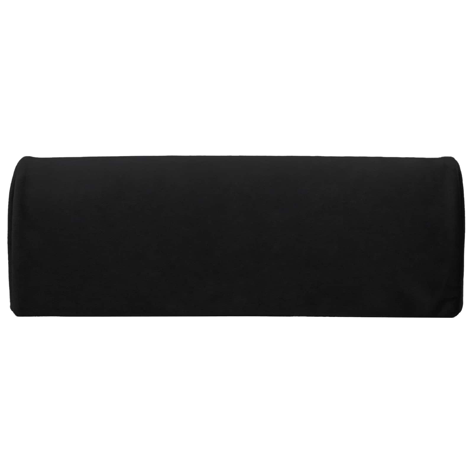 vidaXL Poduszka na podnóżek Gładki Czarny 42 x 18 x 13 cm Pianka PU