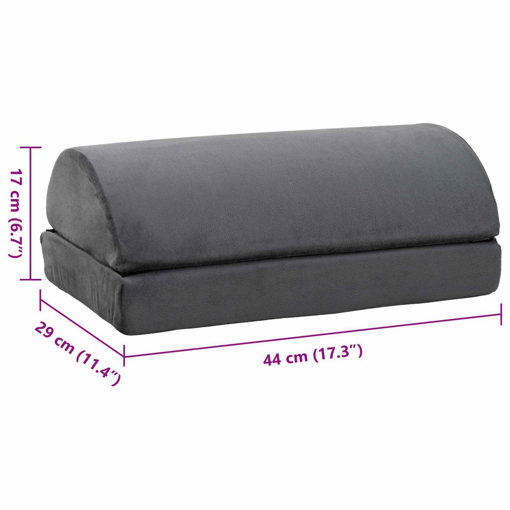 vidaXL Gładki Szary 44 x 29 x 17 cm Pianka PU