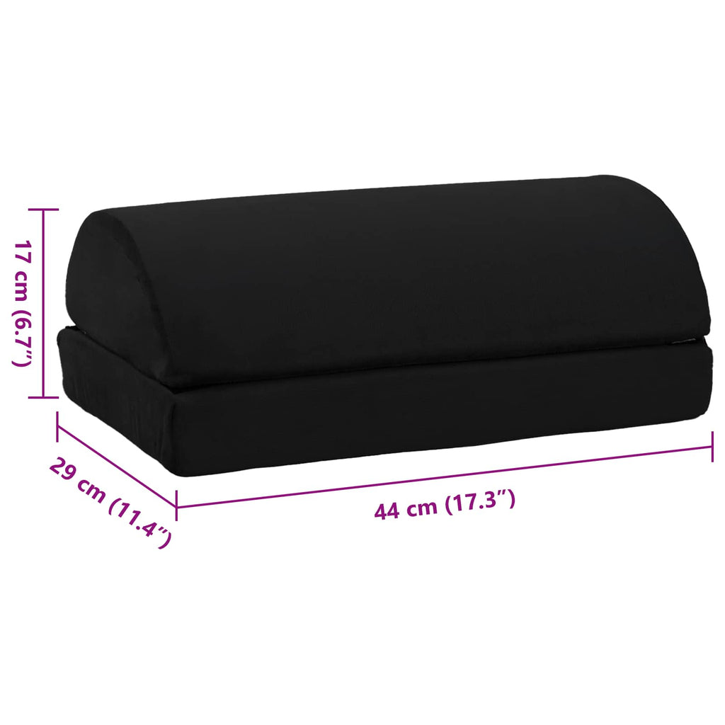 vidaXL Gładki Czarny 44 x 29 x 17 cm Pianka PU