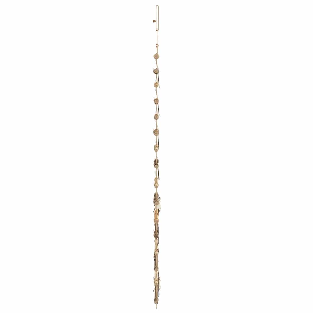 vidaXL Choinka z 80 diodami LED Naturalny 150 cm jesion lite drewno