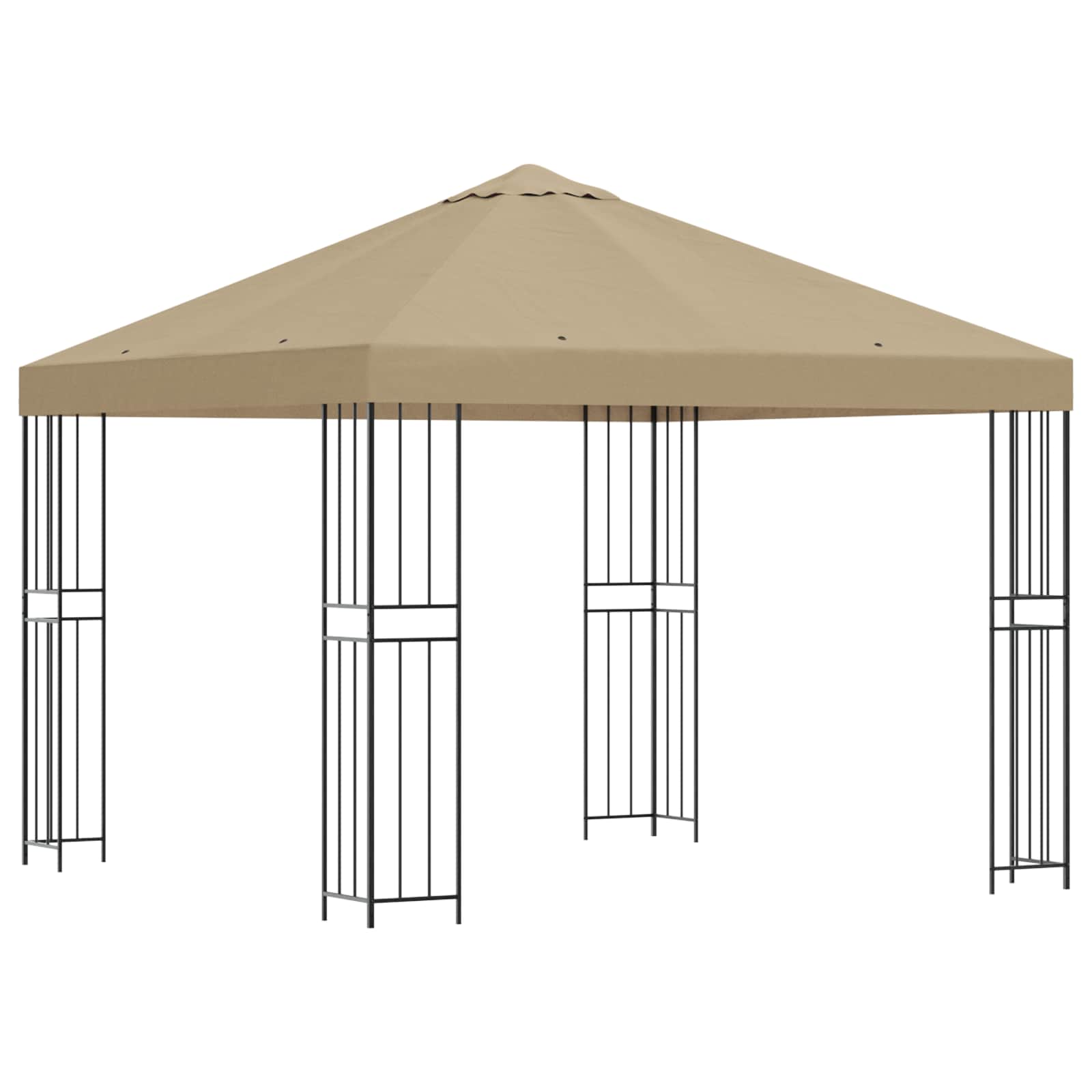 vidaXL Altana 3 x 3 m Beżowy Poliester i Stal 190 gsm