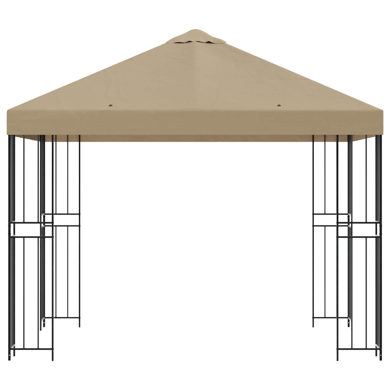vidaXL Altana 3 x 3 m Beżowy Poliester i Stal 190 gsm