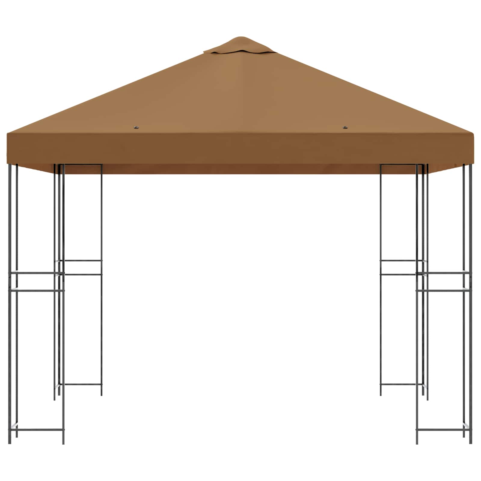 vidaXL Altana 3 x 3 m Beżowy Poliester i Stal 190 gsm