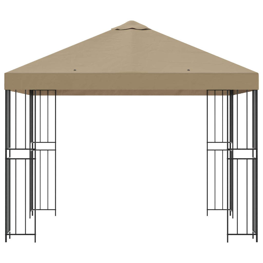 vidaXL Altana 3 x 3 m Beżowy Poliester i Stal 190 gsm